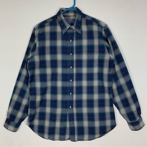 Pendleton Virgin wool flannel large long made in USA